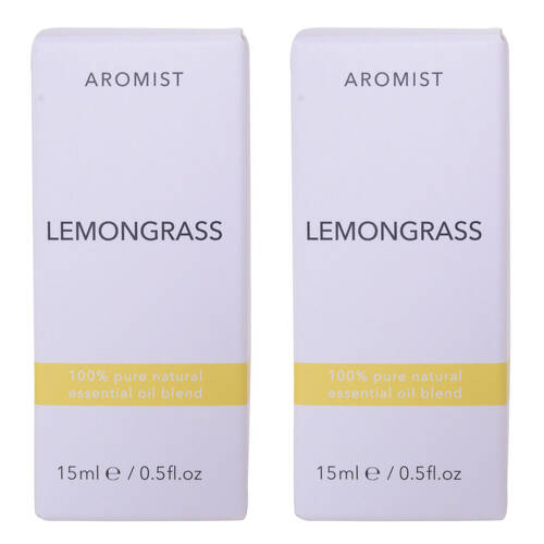 2PK Gibson Gifts Aromist Oil Aromatherapy 15ml - Lemongrass Scent