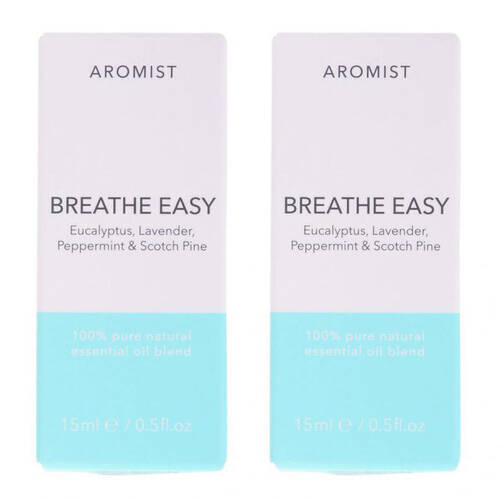 2PK Gibson Gifts Aromist Oil Aromatherapy 15ml - Breathe Easy