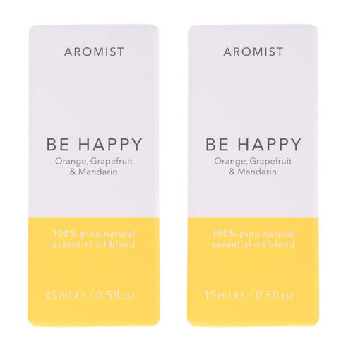 2PK Gibson Gifts Aromist Oil Aromatherapy 15ml - Be Happy
