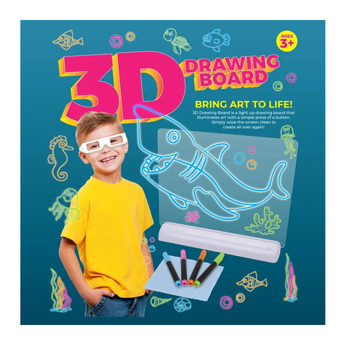 3D Magic Glow Pad Light Up Drawing Kids Actitivity 3y+