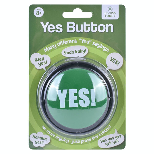 Living Today Yes! Sound Effect Novelty Joke Button 8+