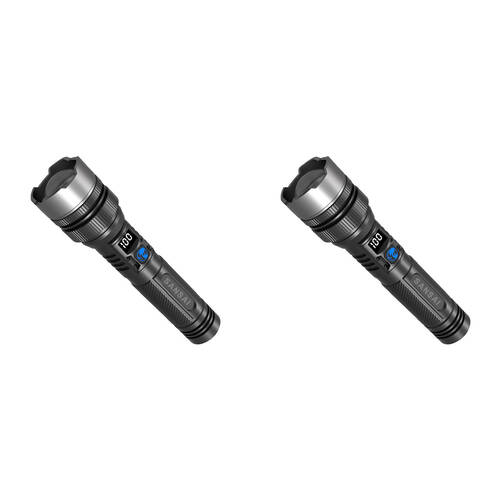2PK Sansai Tactical Grade Rechargeable 10W LED Torch Up to 300 meters 40x40x168mm