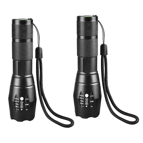 2PK Sansai Tactical Grade Ultra Bright Camping/Hiking/Outdoors LED Torch