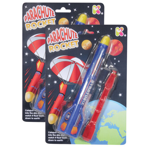 2PK Gliders & Outdoors Catapult Rocket with Parachute 22cm