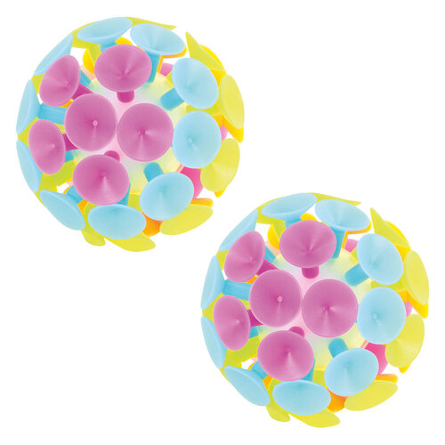 2x Fumfings 8cm Light Up Sucker Ball Suction Kids Toy 3y+