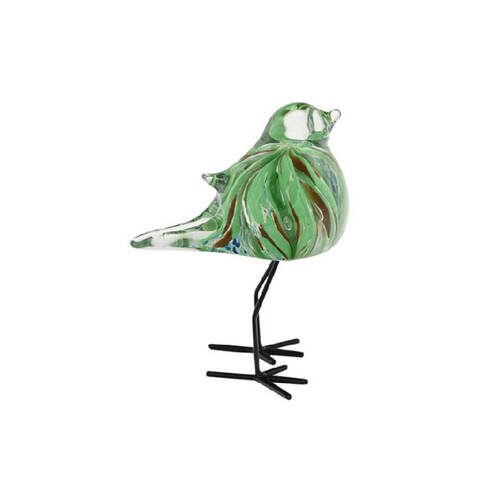 Darlin Cleo The Standing Glass Bird Figurine Sculpture 15.5x12cm Green