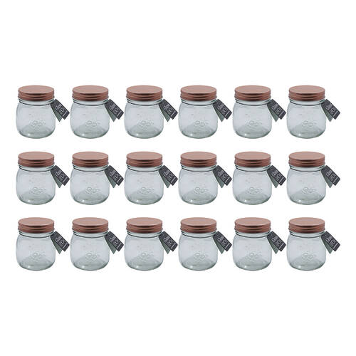 18PK Glass & Co 250ml Olivia Glass Preserve Jar - Rose Gold