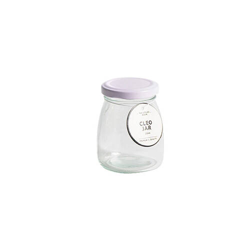 36PK The Styled Room 200ml Cleo Milk Glass Jar Assorted - Black/Gold/White