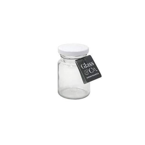 48PK Glass & Co 100ml Round Mini Glass Jar Assorted - Black/Gold/White