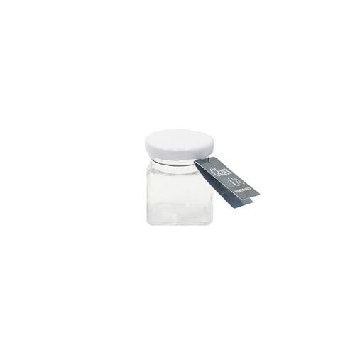60PK Glass & Co 50ml Cleo Square Mini Glass Jar Assorted - Black/Gold/White