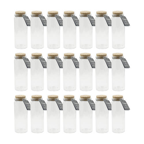 18PK Glass & Co Courtney 165ml Glass Jar w/ Cork Lid - Clear