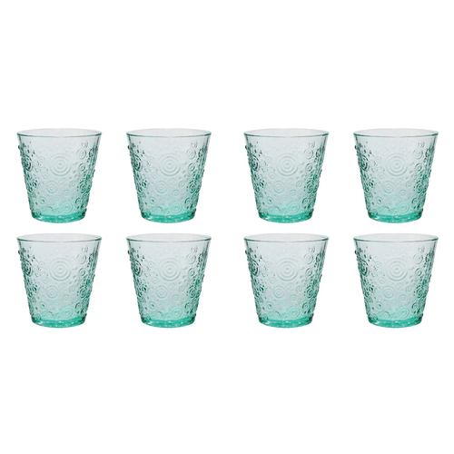 2x 4pc Belle 236ml Drinking Glass Tumbler Set - Sea Green