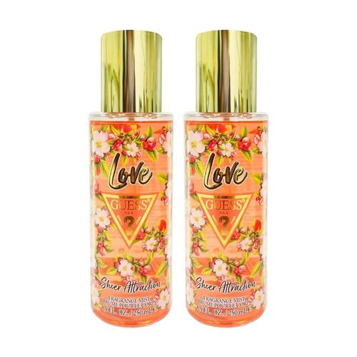 2PK Guess Love Sheer Attraction Womens Fragrance Mist Spray 250mL