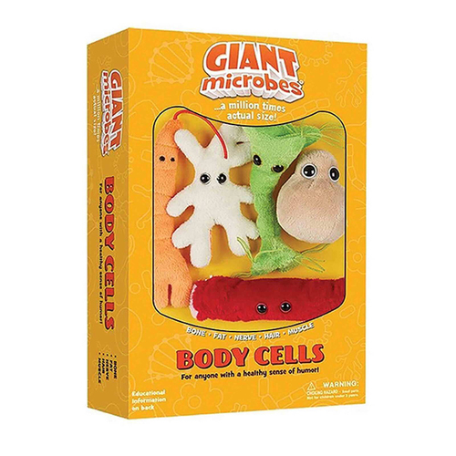 5pc Giant Microbes Plush Keychain  Educational Toy Set - Body Cells