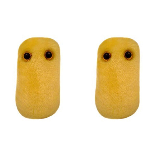 2PK Giant Microbes Cough Soft Stuffed Plush Toy Yellow