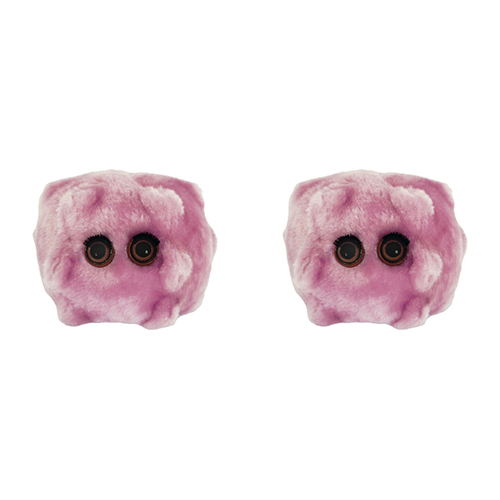 2PK Giant Microbes Kissing Disease Soft Stuffed Plush Toy Pink