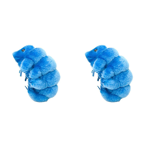 2PK Giant Microbe Waterbear Tardigrade Soft Stuffed Plush Toy Blue