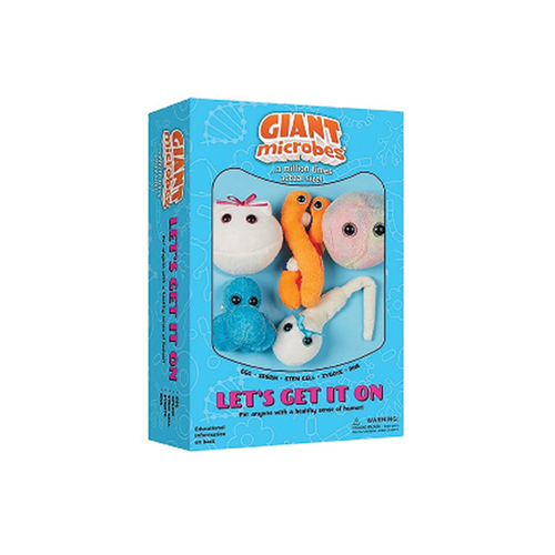 5pc Giant Microbes Plush Keychain  Educational Toy Set - Let's Get It On