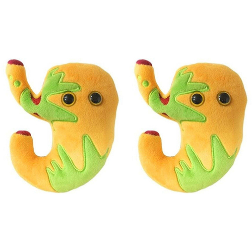 2PK Giant Microbe Acid Reflux Soft Stuffed Plush Play Toy