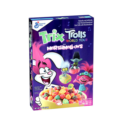 Trix Cereal Marshmallow Trolls World Tour 274g
