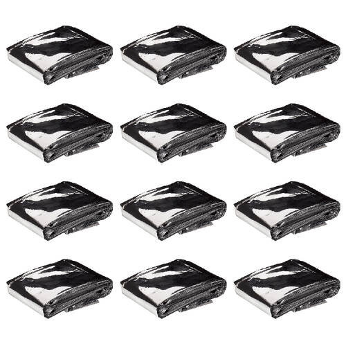 12PK Elemental Compact Emergency Blanket 200x137cm - Black