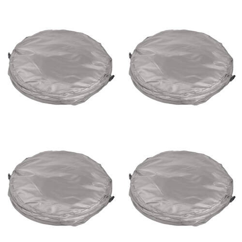 4PK Elemental 45L Portable Collapsible Bin 55x34.5cm - Grey