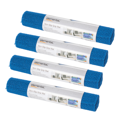 4PK Elemental Non-Slip 30cm Grip Mat Tableware - Assorted