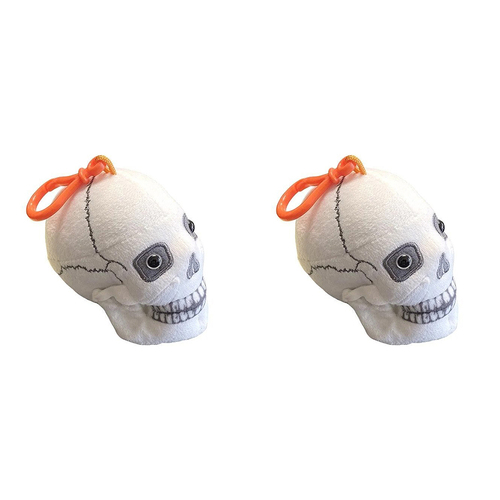 2PK Giant Microbes 8.8cm Skull Key Chain Hanging Bag/Tote Keyring