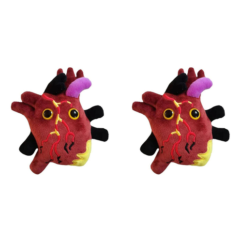 2PK Giant Microbes Heart Disease Kids Soft Plush Educational Toy