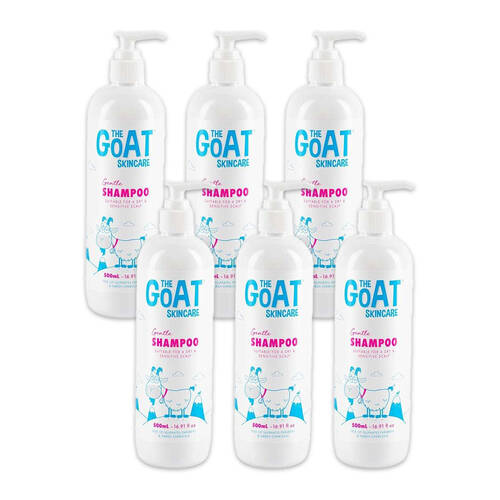 6PK The Goat Skincare Gentle Moisturising Shampoo 500ml for Sensitive Skin