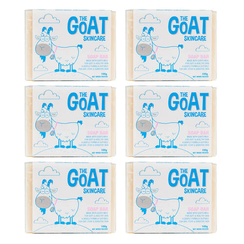 6PK The Goat Skincare Soap Bar Gentle Moisturising 100g For Dry & Sensitive Skin