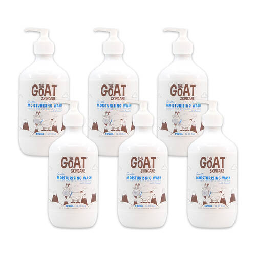 6PK The Goat Skincare Gentle Moisturising Wash w/ Coconut 500ml