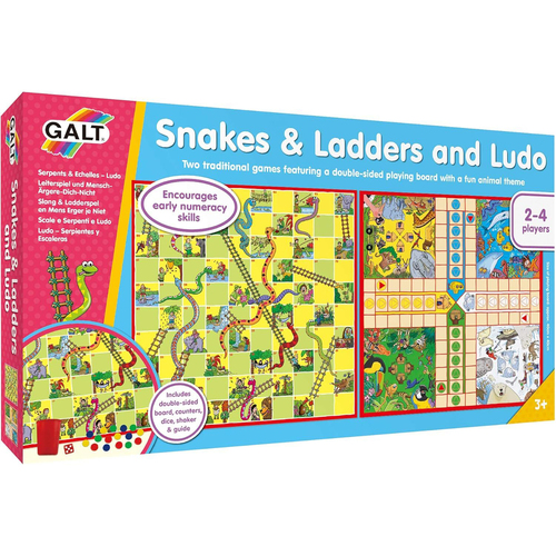 Galt Snakes And Ladders And Ludo Family Game Toy 3y+