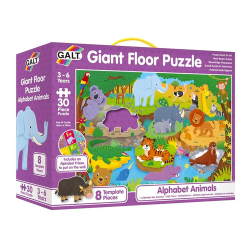 30pc Galt 60 x 90cm Alphabet Animals Giant Floor Puzzle