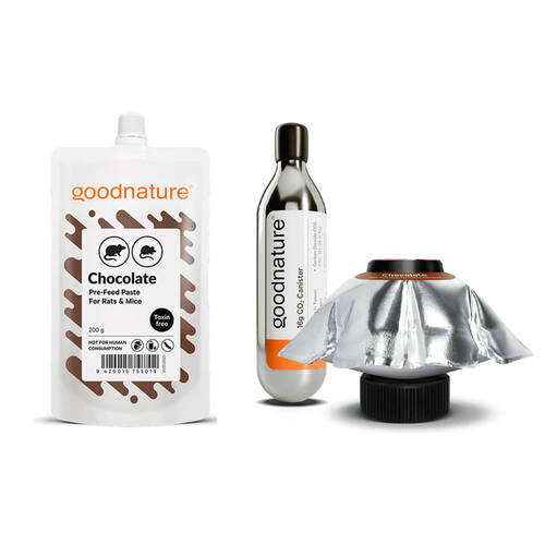 Goodnature A24 Pre-Feed Lure Paste 200g & 6-Month Top Up Set - Chocolate