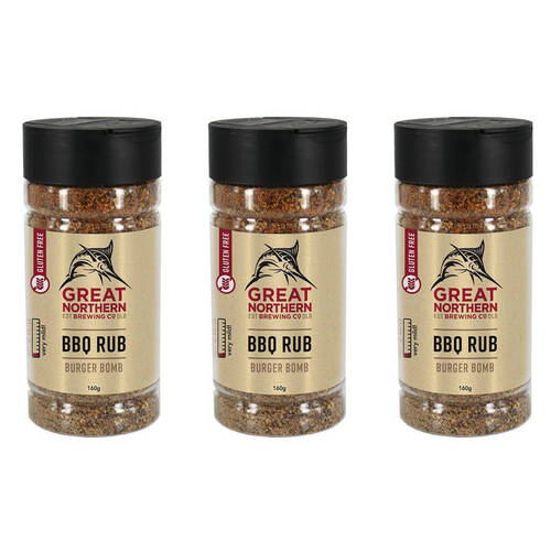 3PK Hot Shots Great Northern Burger Bomb Herbs & Spices 160g Cooking Seasoning