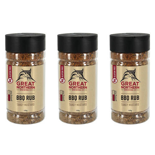 3PK Hot Shots Great Northern Tangy Mustard Herbs & Spices 135g Cooking Seasoning