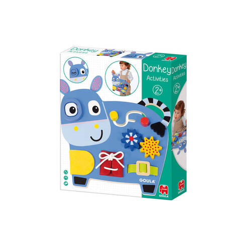 Goula Wooden Donkey Activity Table Kids/Children - Blue 2y+