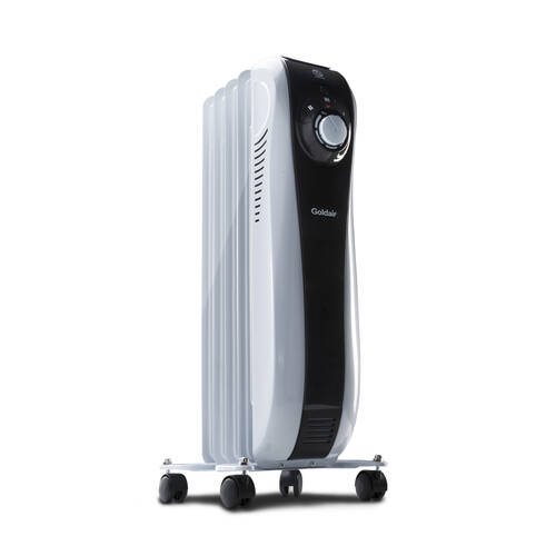 Goldair 1000W 5 Fin Oil Column Heater 30x63cm - White