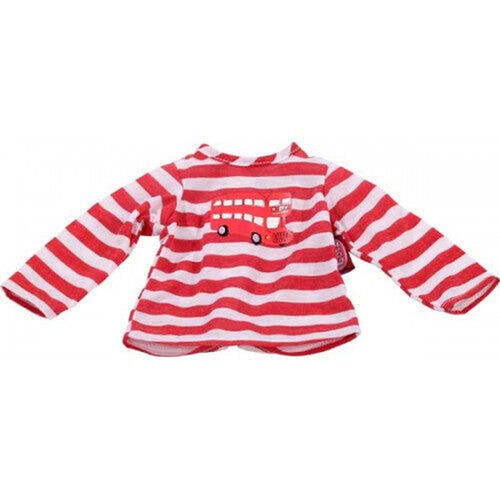 Gotz Wardrobe Red Stripy T-Shirt w/ Bus Baby Doll Clothes Toy 42-46cm