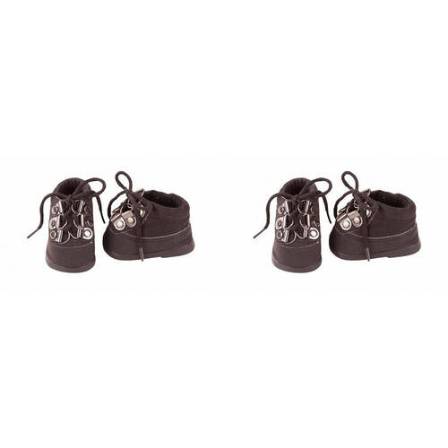 2PK Gotz Wardrobe Brown Walking Boots Pair Baby Girl Boy Doll Shoes 45-50cm