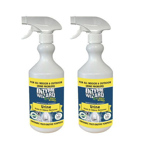 2PK Enzyme Wizard Urine Stain And Odour Remover 750ML Spray Bottle