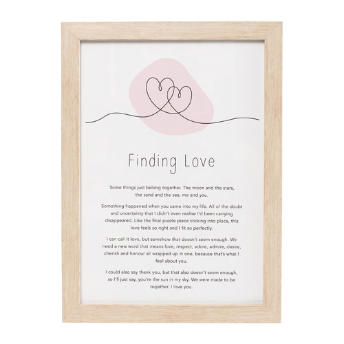Splosh Gift Of Words Love Message Plaque 24x32.5cm