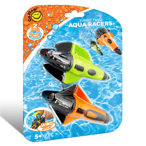 2PK Go Play Turbo Twist Aqua Racer Pool Racing Toy Kids 5y+