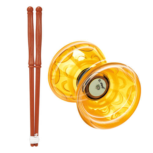 Go Play! Diabolo Bounce/Toss Toy for Aspiring Young Circus Performers Yellow 6Y+