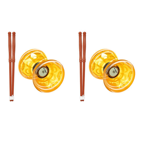 2PK Go Play! Diabolo Bounce/Toss Toy for Aspiring Young Circus Performers Yellow 6Y+