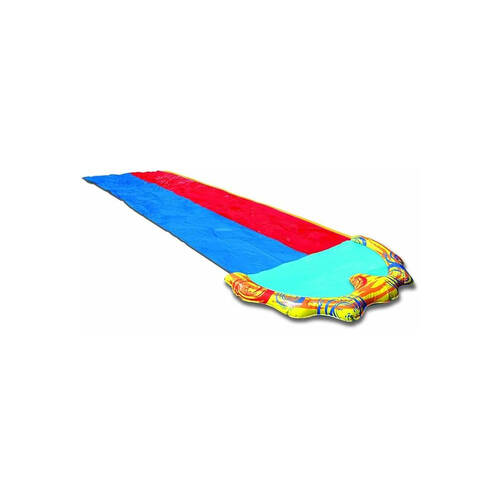 Go Play! Splash Sprint Racing Slide w/ Two Lanes & Inflatable Pool for Kids 5Y+