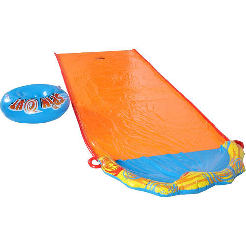 Go Play! Spin Out Water Slide w/ Extra-Wide Surface Inflatable for Kids 5Y+