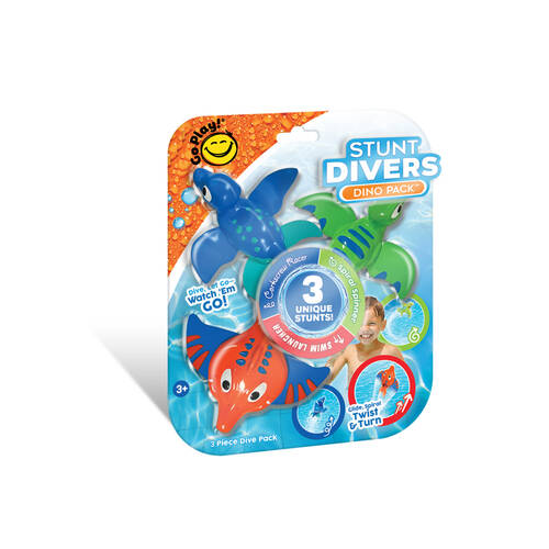 3pc Go Play! Stunt Divers Dino Pool Adventures Toy for Kids/Children 3Y+