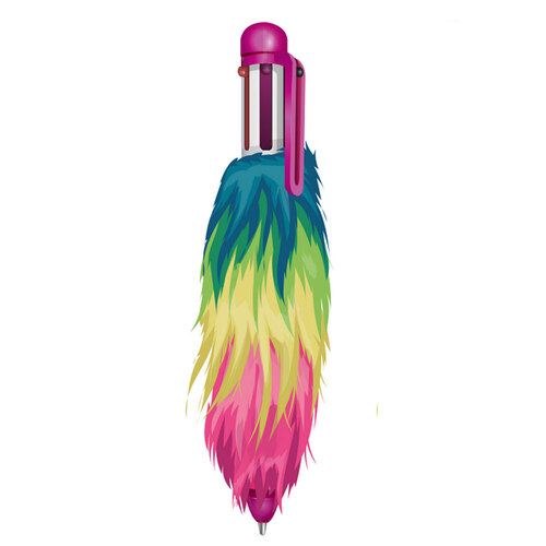 GoGoPo 6-in-1 Fluffy Neon Pen - Assorted